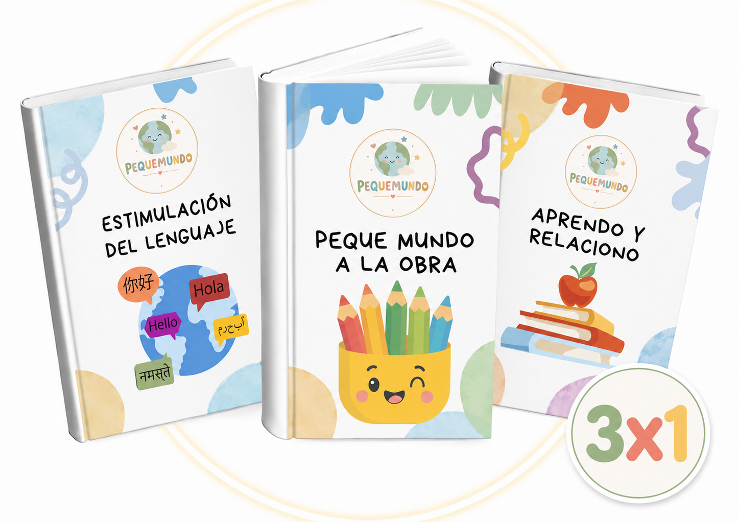 Kit Peque Mundo 3x1 para niños de 2 a 7 años