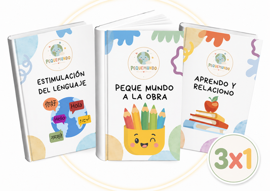 Kit Peque Mundo 3x1 para niños de 2 a 7 años